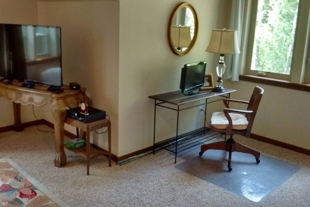 part of same huge suite bedroom.