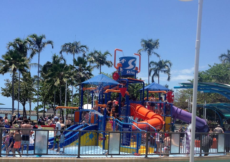 THE 3 MILLION DOLLAR REFURBISHED WATERPARK IS POPULAR WITH THE YOUNG AND NOT SO YOUNG AND IS 30 SECONDS WALK AWAY