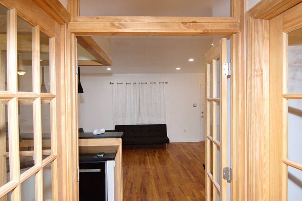 French Doors open to Living Area