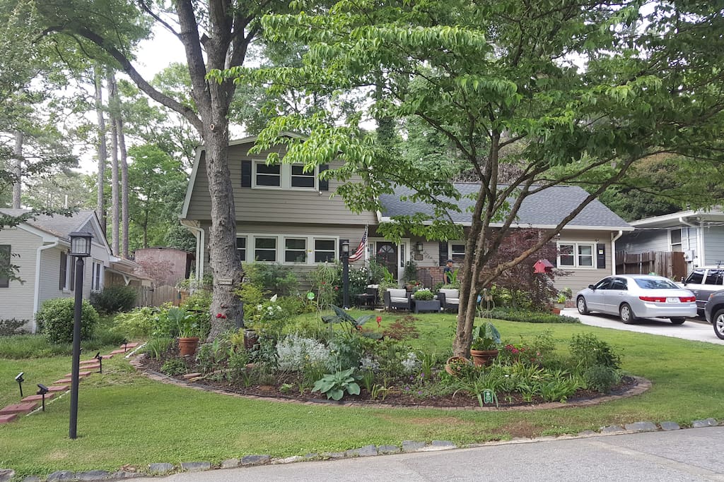 Street view with garden