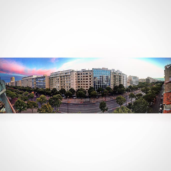 Vue du balcon sur l'avenue du PRADO