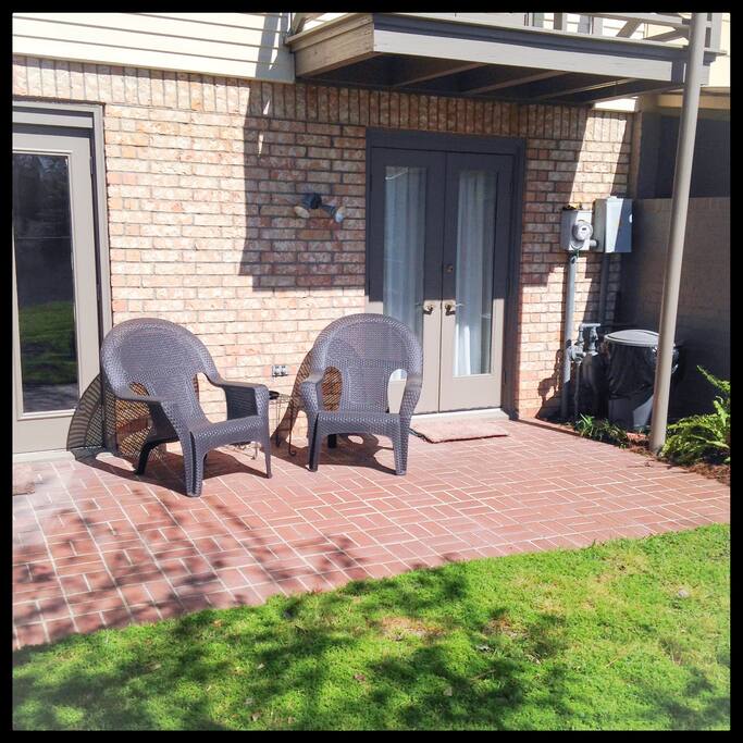 Patio overlooking Cane River