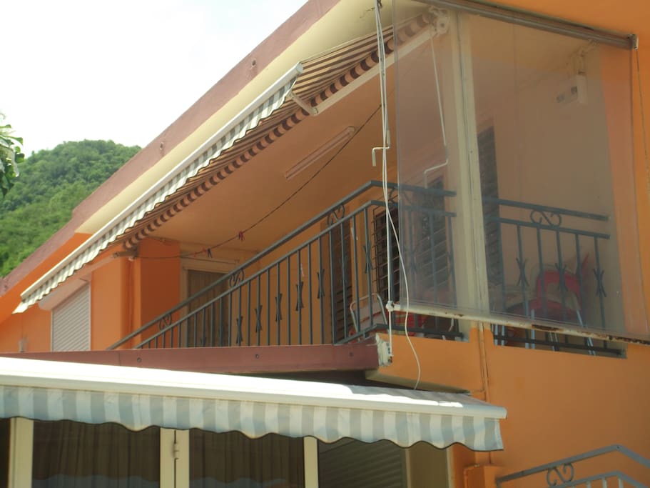 Vue sur la terrasse
