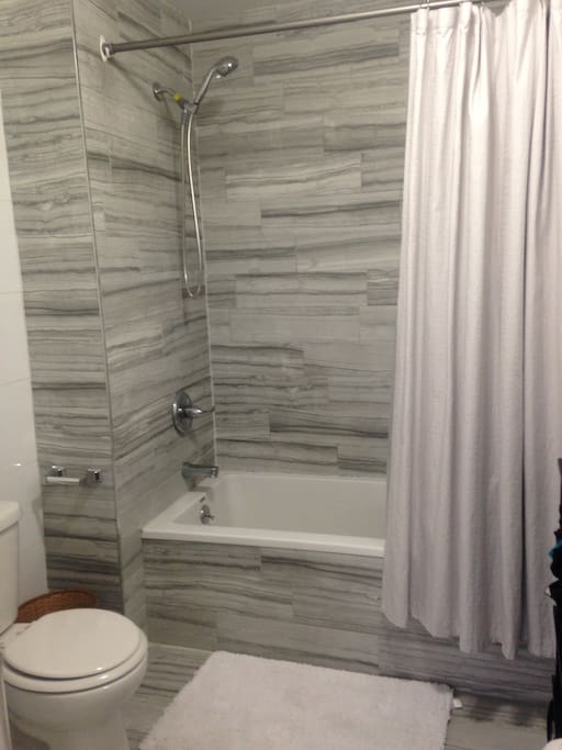 Private bathroom, tub & shower