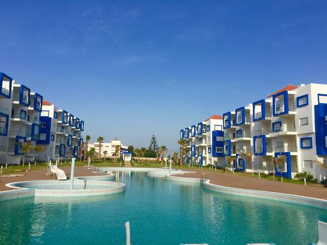 New-modern apartment with pool and slide