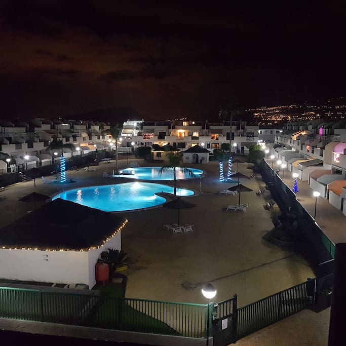 piscina en navidad