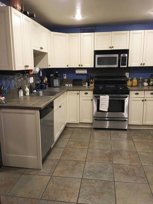 Kitchen stocked with everything you need to cook