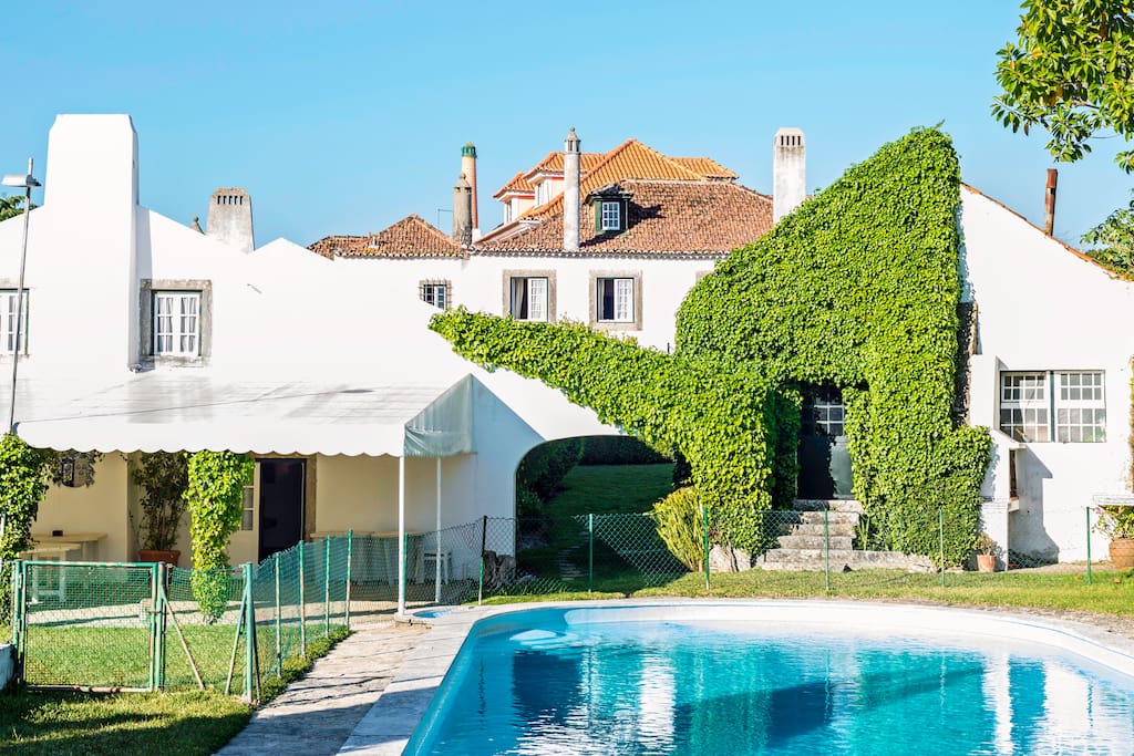 Back of the house: private pool, terrace and bbq