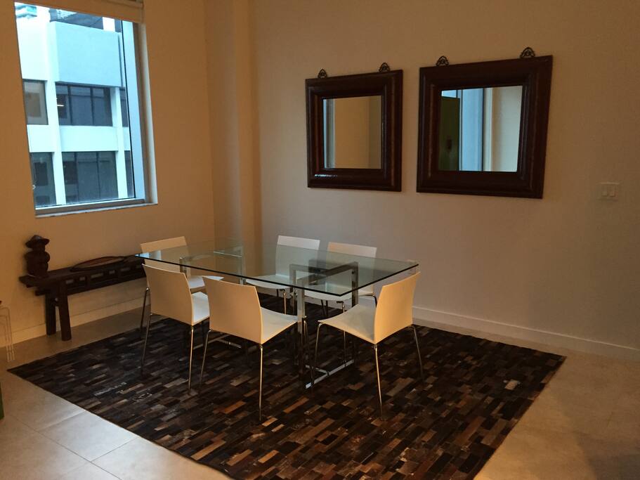 Large dinning table for great meals.