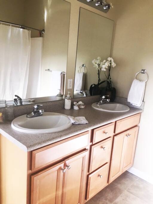 Bathroom with light
