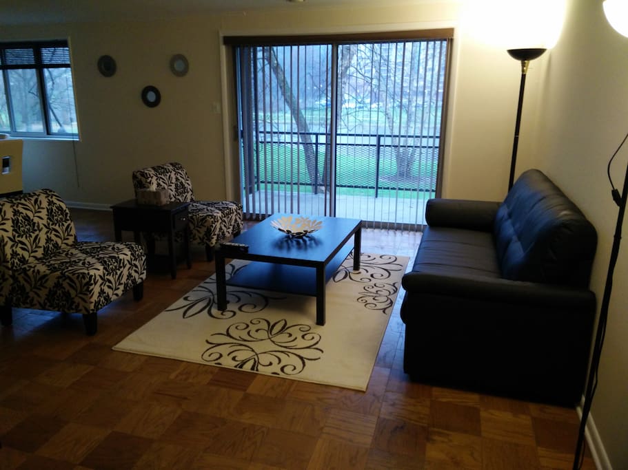 Living room facing outside