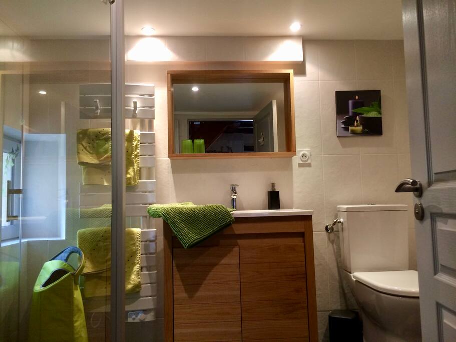 Salle de bains avec douche à l'italienne