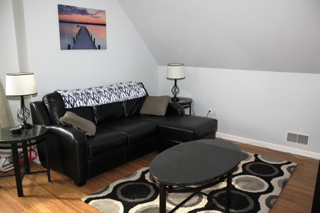 Bright living room to relax in.