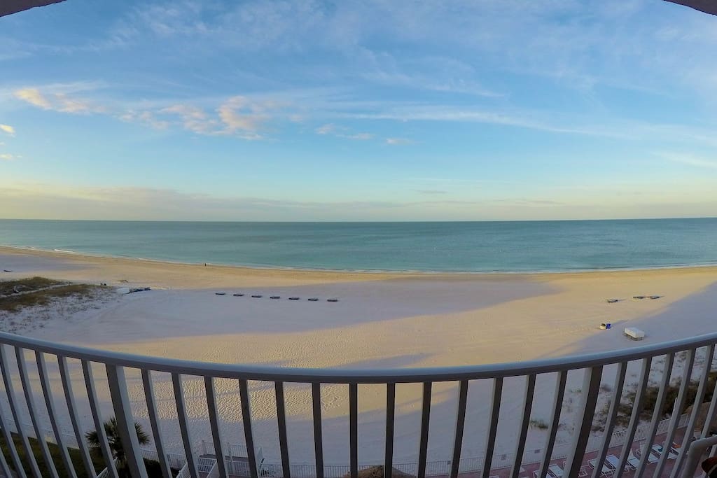 Morning on our Sea Breeze Madeira Beach Front Balcony