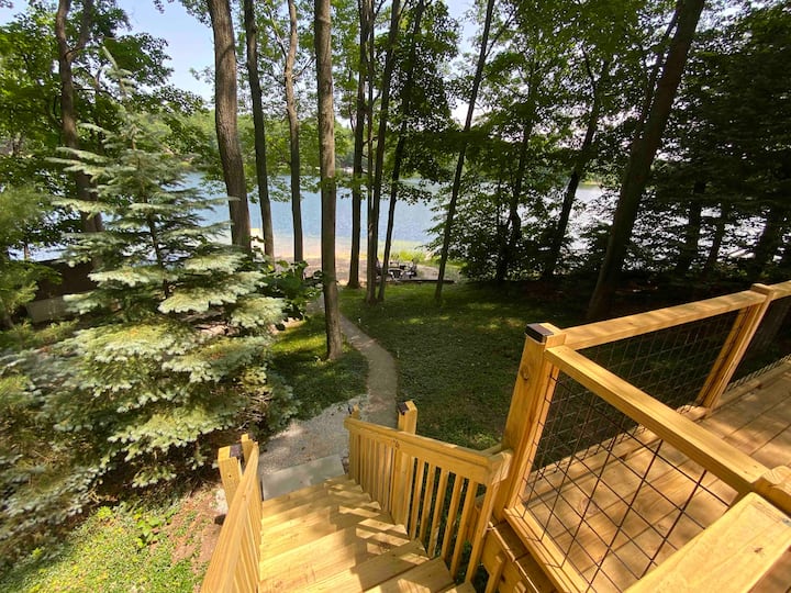 Torch Lakeのログハウス ミシガン州, アメリカ Airbnb