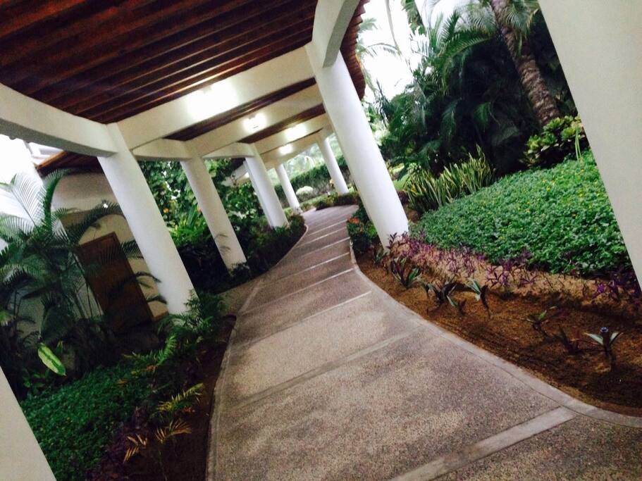Pasillos jardinados interiores