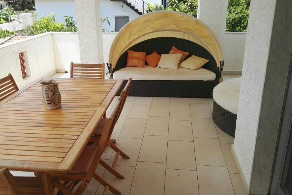 veranda con vista mare