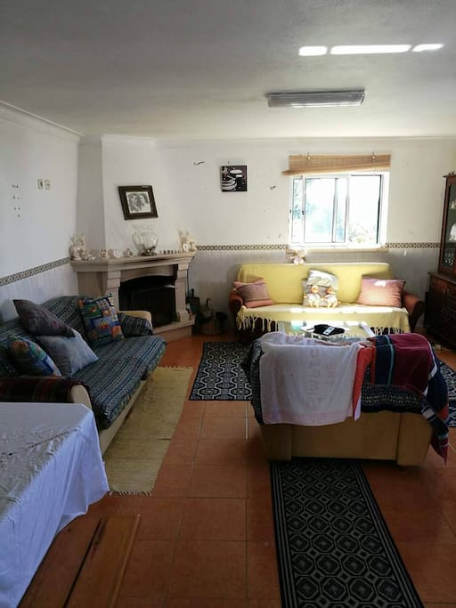 Sala com 2 sofás grandes