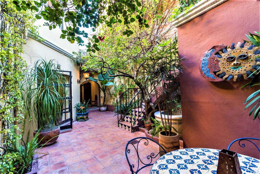 Courtyard from living room