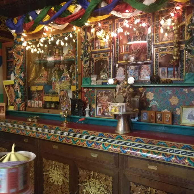 The Lhakhang - the prayer room.