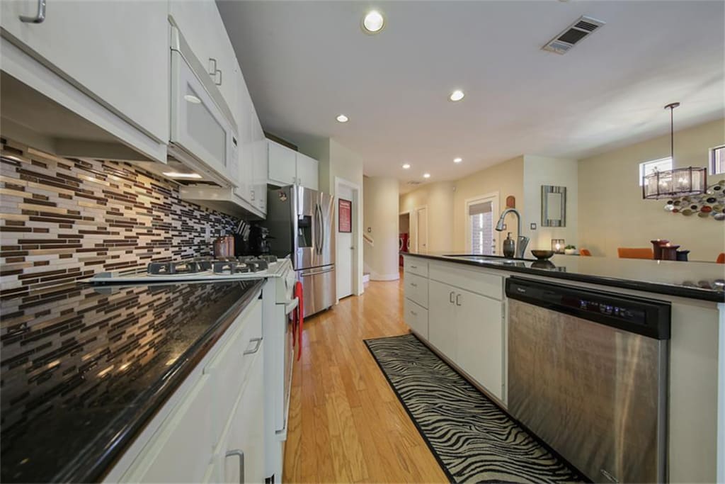 Kitchen with new granite counters