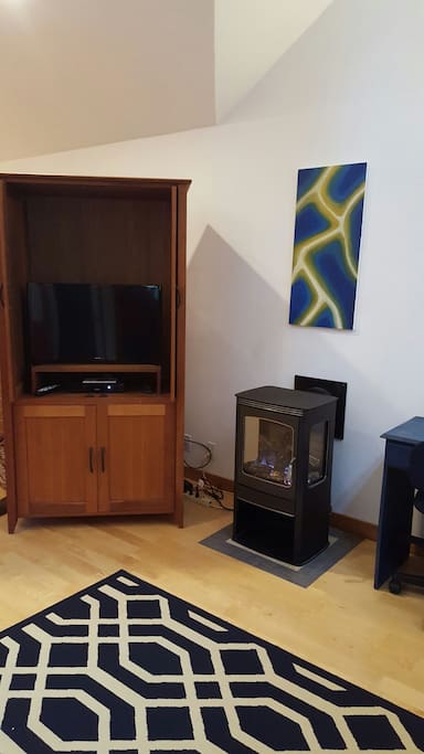 Toasty gas stove - TV has basic cable for your entertainment