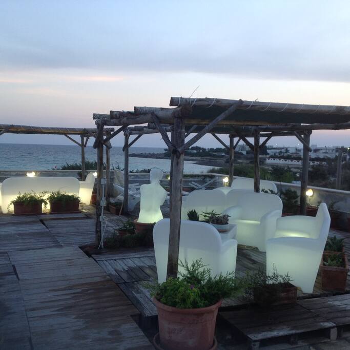 terrazzo al tramonto