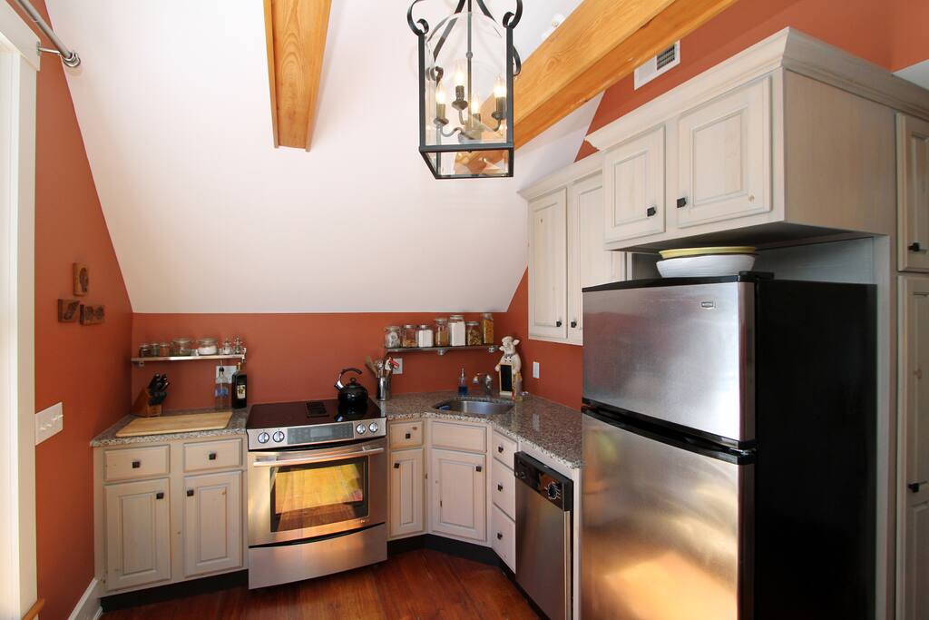 the kitchen