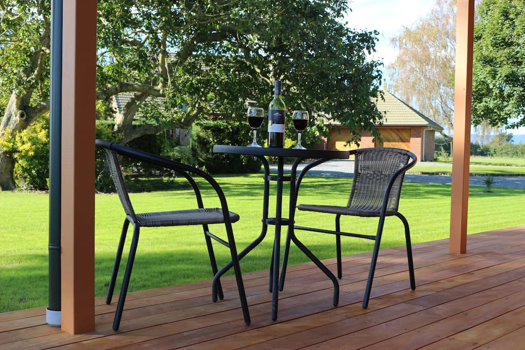 Enjoy a glass of wine and enjoy the view!