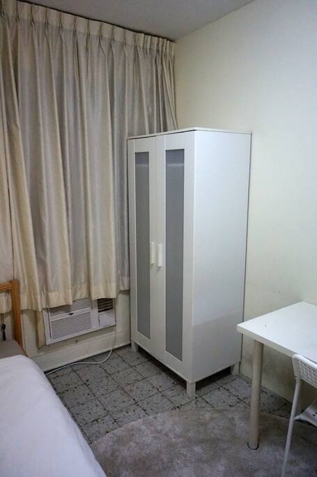 Wardrobe and study table