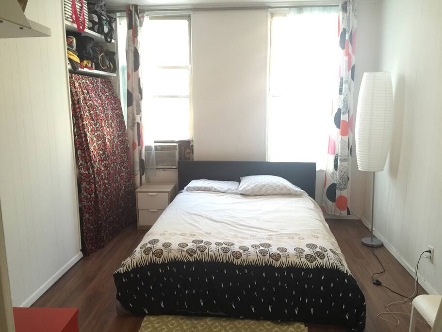Primary Bedroom with A/C window unit