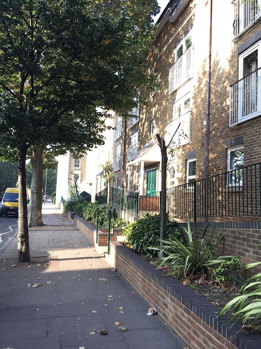 Manchester Road outside apartments