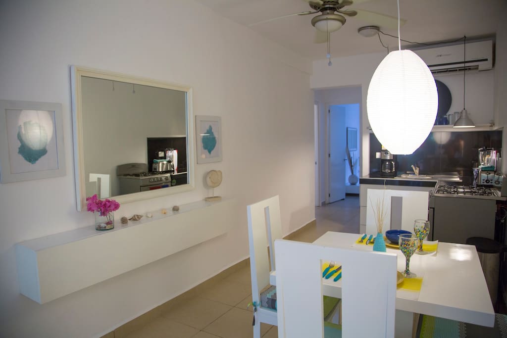 Dining room table for 4 people.