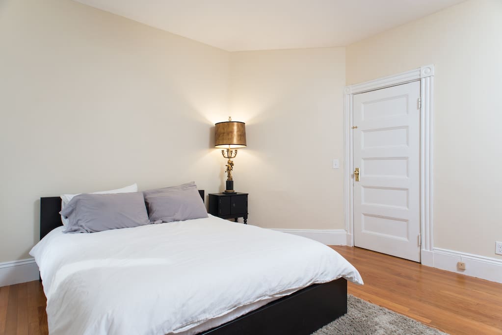 Bedroom #1, lots of pillows for a great night's sleep