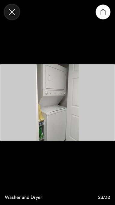 Laundry in unit.