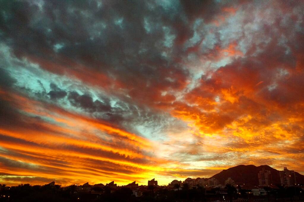 sunset view from the apartment