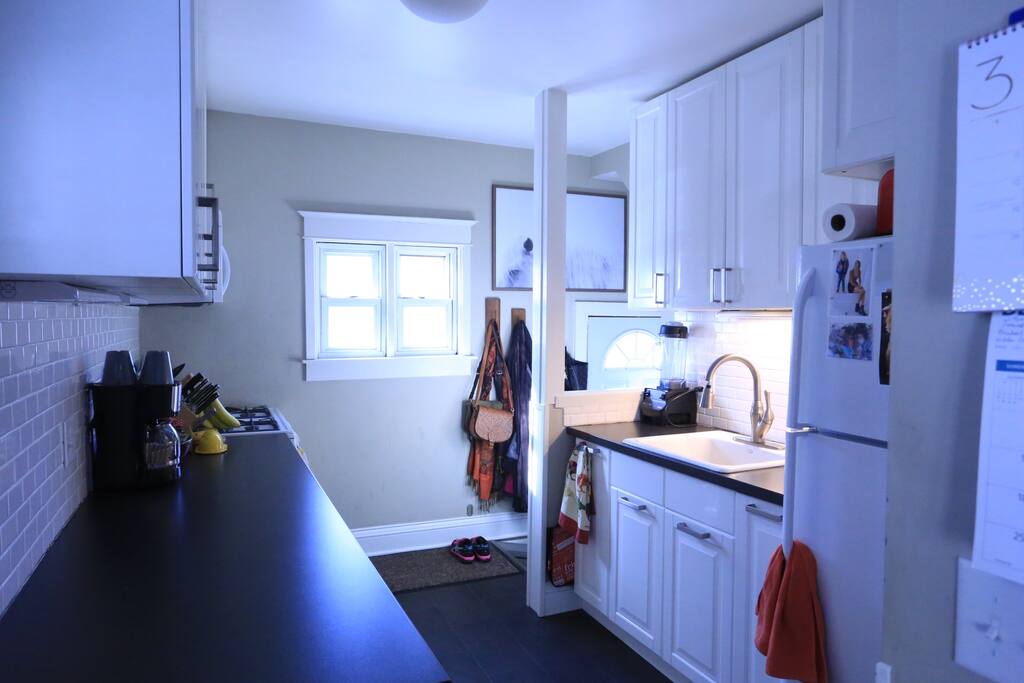 Kitchen for coffee and breakfast.