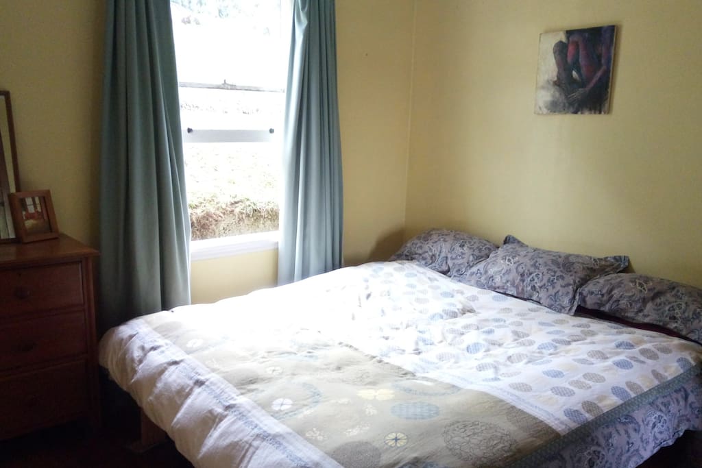 Bedroom 1 with a king-sized futon bed