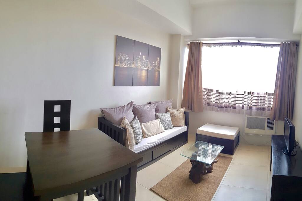 Living and dining space.