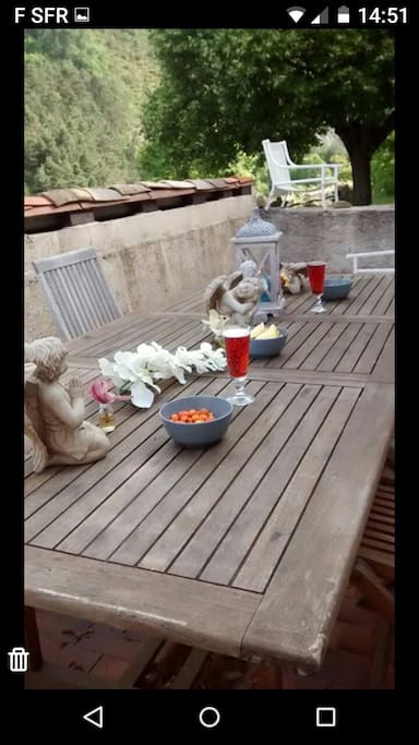 Sur la terrasse entre calme et air pur