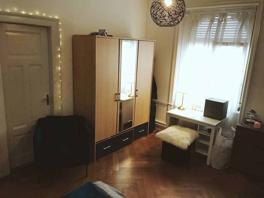 Bright room with small table