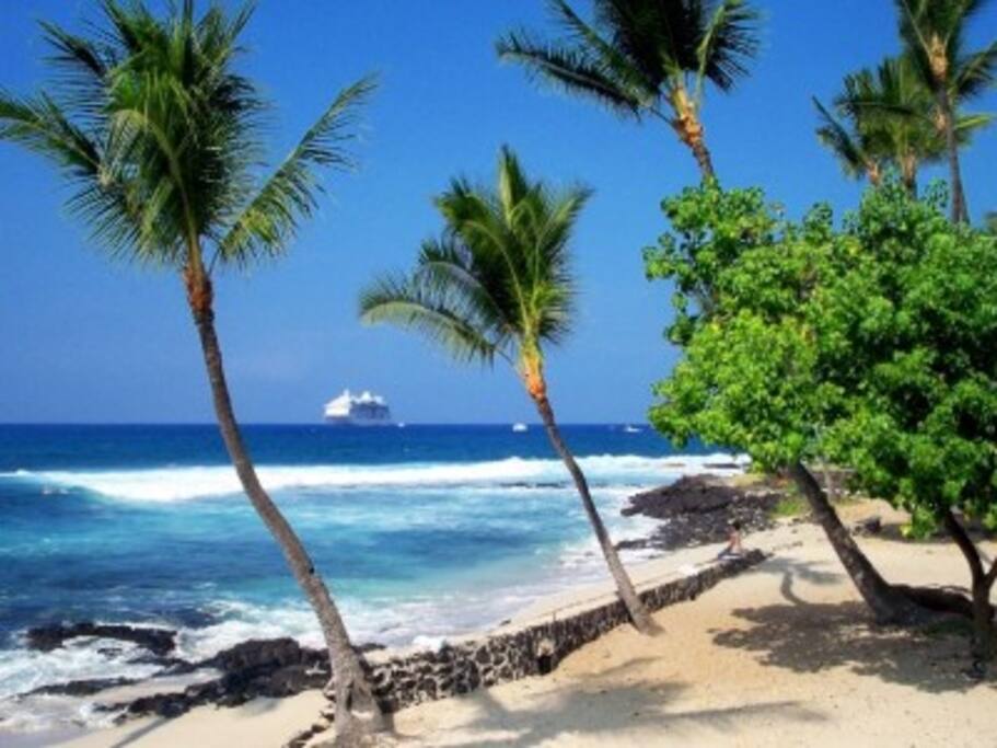 Small Beach next to condominium complex