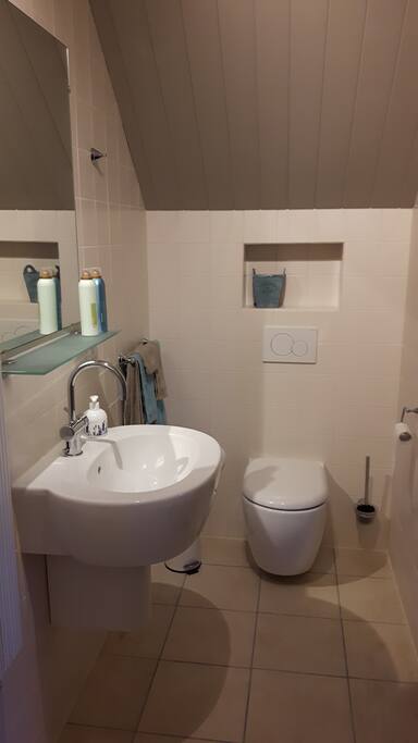 Badkamer met design sanitair en inloopdouche