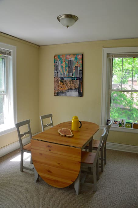 Dining table for four.
