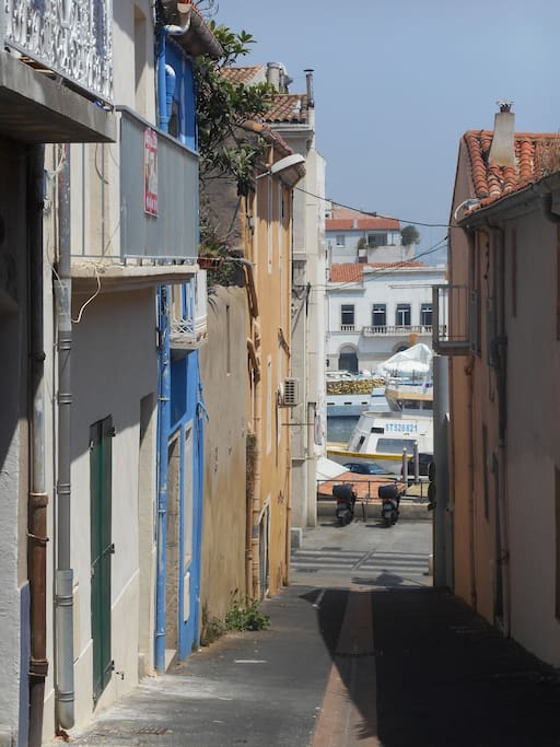 Rue Rapide. Piétonne au dessus du quai de la Marine. Vue de l'appartement en rez-de-chaussée.
