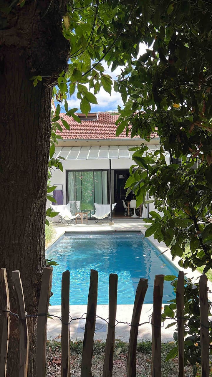 Maison ÉChoppe Bordelaise Piscine Jardin Parking - Bordeaux