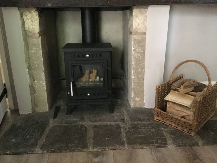 Woodburner in sitting room