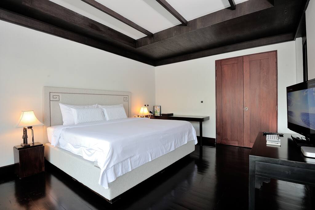 master bedroom with super king sized bed