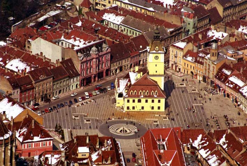 Panoramic view of Council Square, Brasov