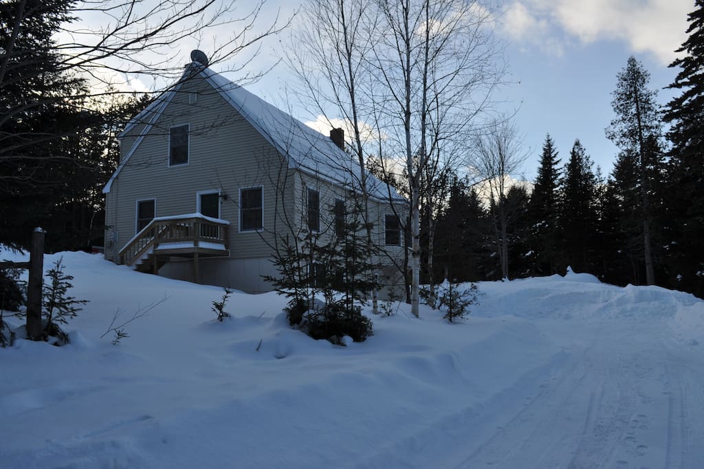 The house has two driveways for easy access and plenty of parking